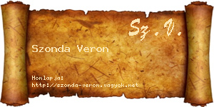 Szonda Veron névjegykártya